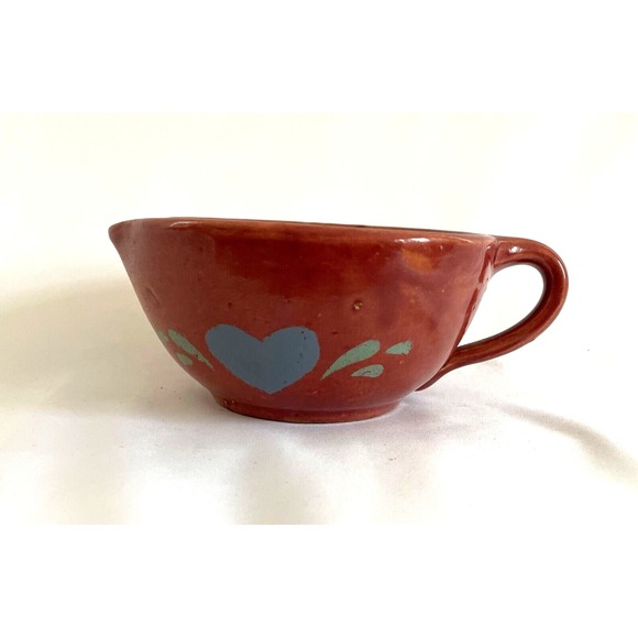 Tennessee Clay Ware Works Other - Redware Tennessee Clay Ware Works Pottery Folk Art  Heart Mixing Bowl Clay VTG
